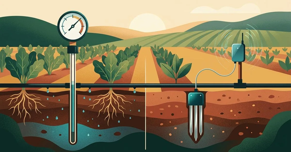 Tensiômetro ou sensor de umidade do solo: qual usar para decidir quando irrigar